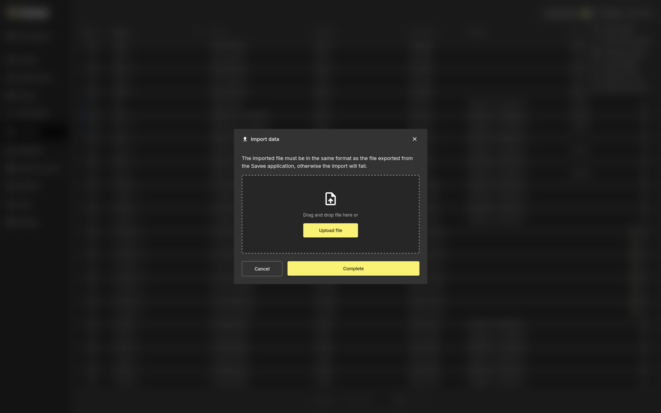 Import Dialog