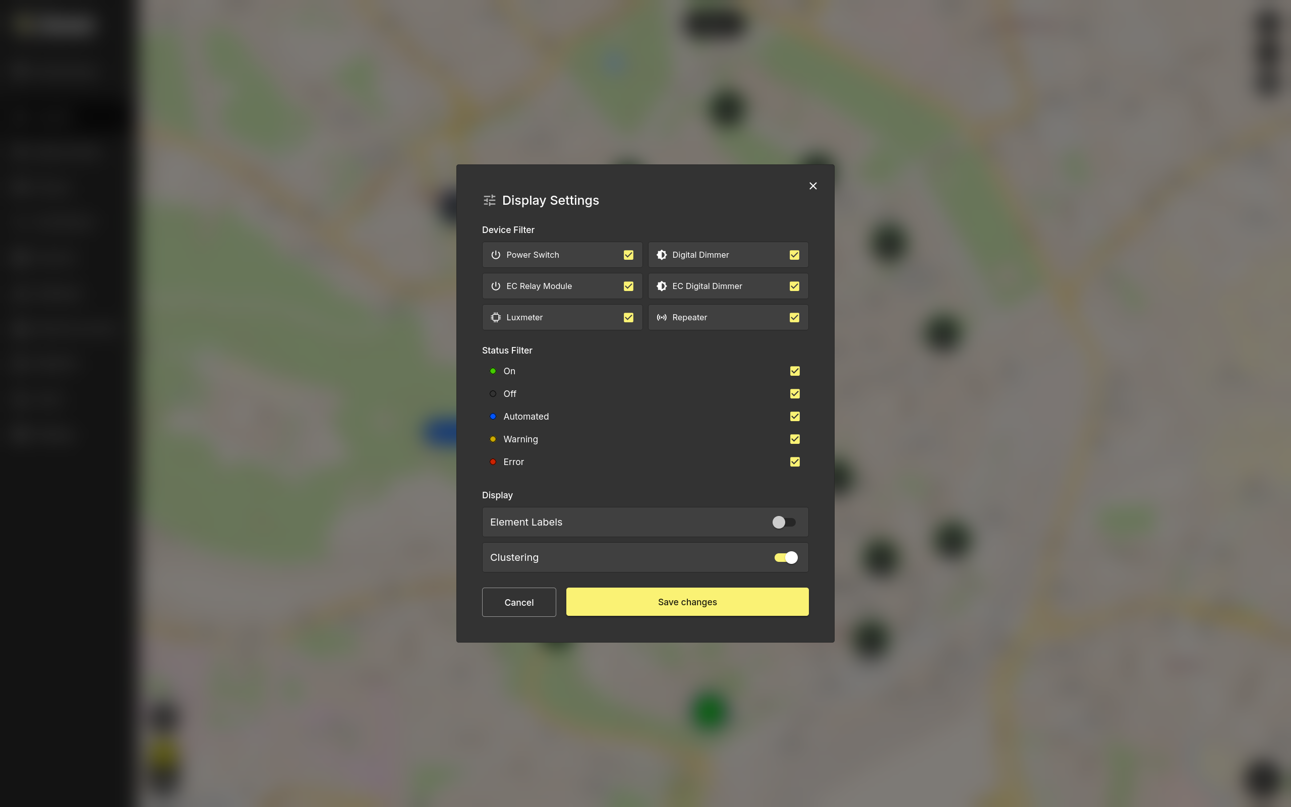 Layouts - Display Settings