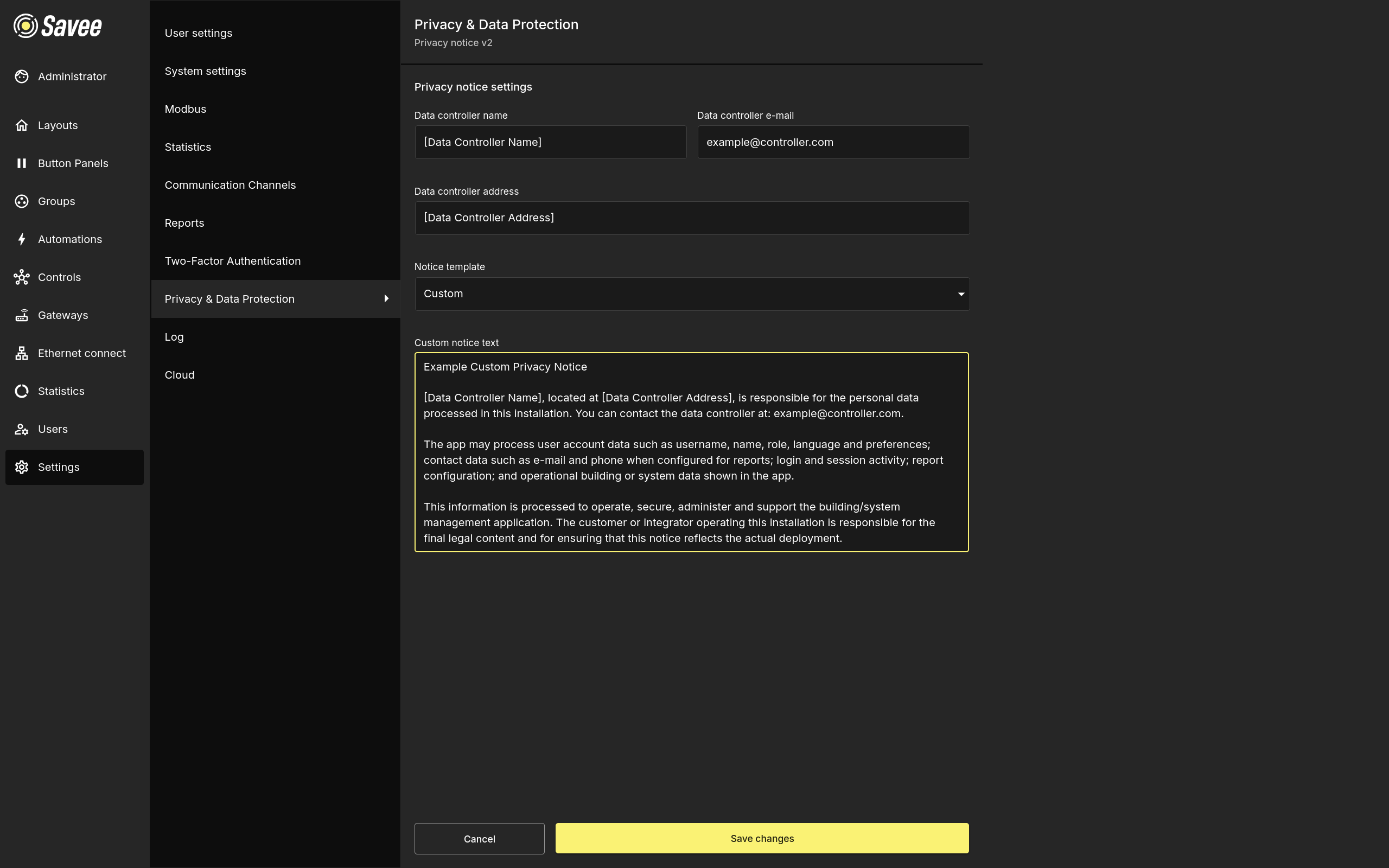 Privacy Notice Preview